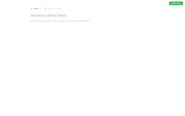 Evernote im Browser 2